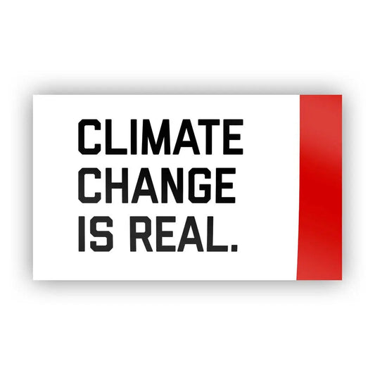 3" x 1.8" Climate Change Is Real Sticker The Eco Joynt Digital Artwork