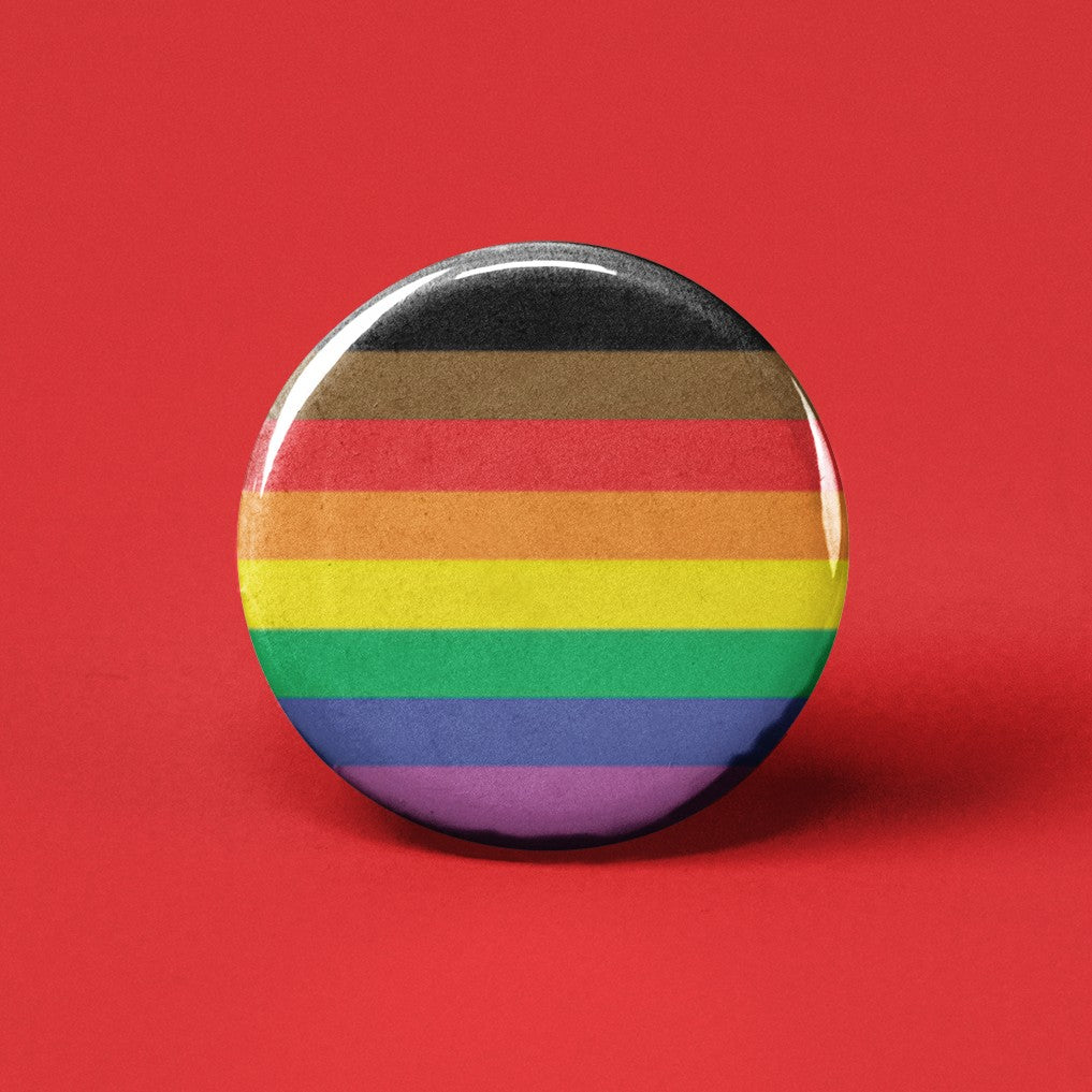Rainbow Philly Pride Flag Pinback Button The Eco Joynt Pinback Buttons