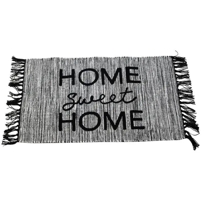 Recycled PET Plastic Hand Woven Outdoor "Home Sweet Home" Rug The Eco Joynt Home & Kitchen