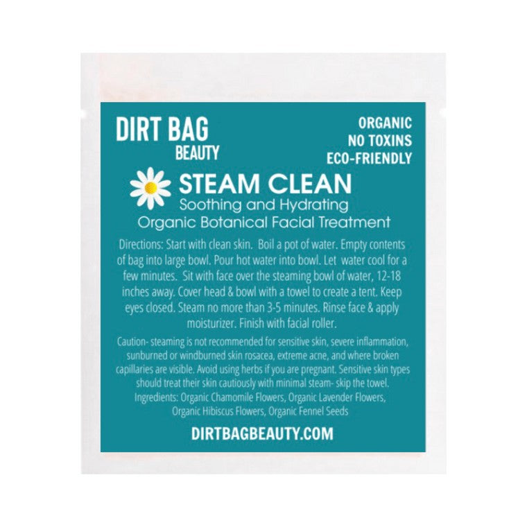 Steam Clean Organic Botanical Facial Steam - Single Use The Eco Joynt Facial Cleansers